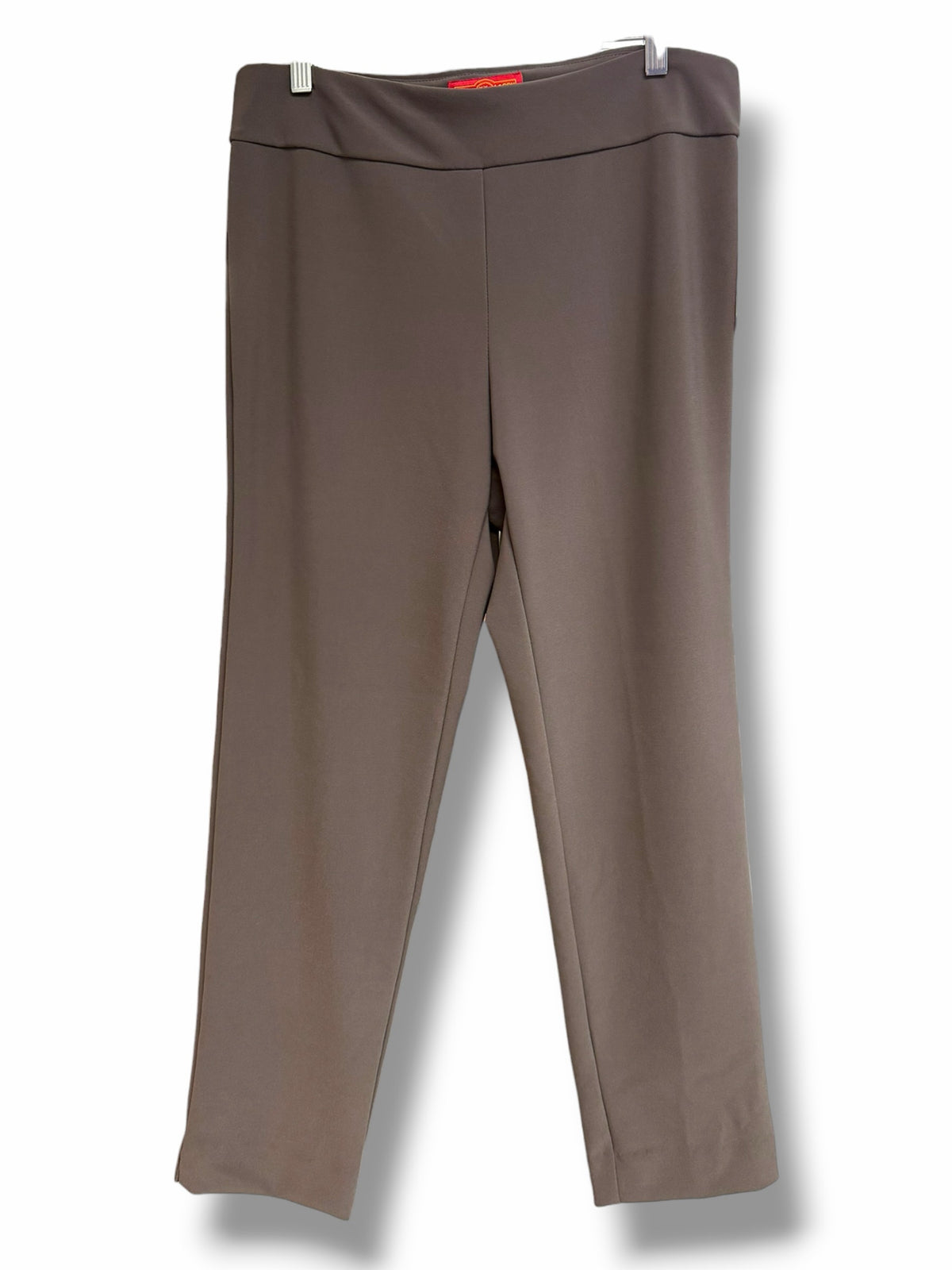 NWT KRAZY  LARRY TAN PULL ON MICROFIBER ANKLE PANTS SIZE 12