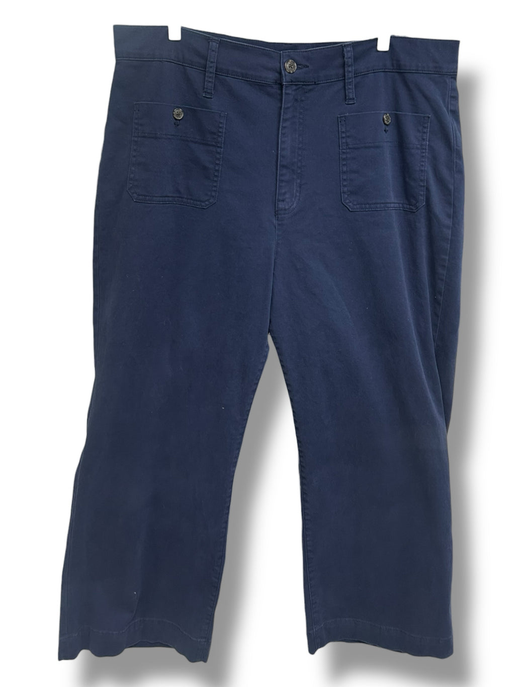 JCREW SAILOR SLIM WIDE LEG CHINO PANTS NAVY  SIZE 34