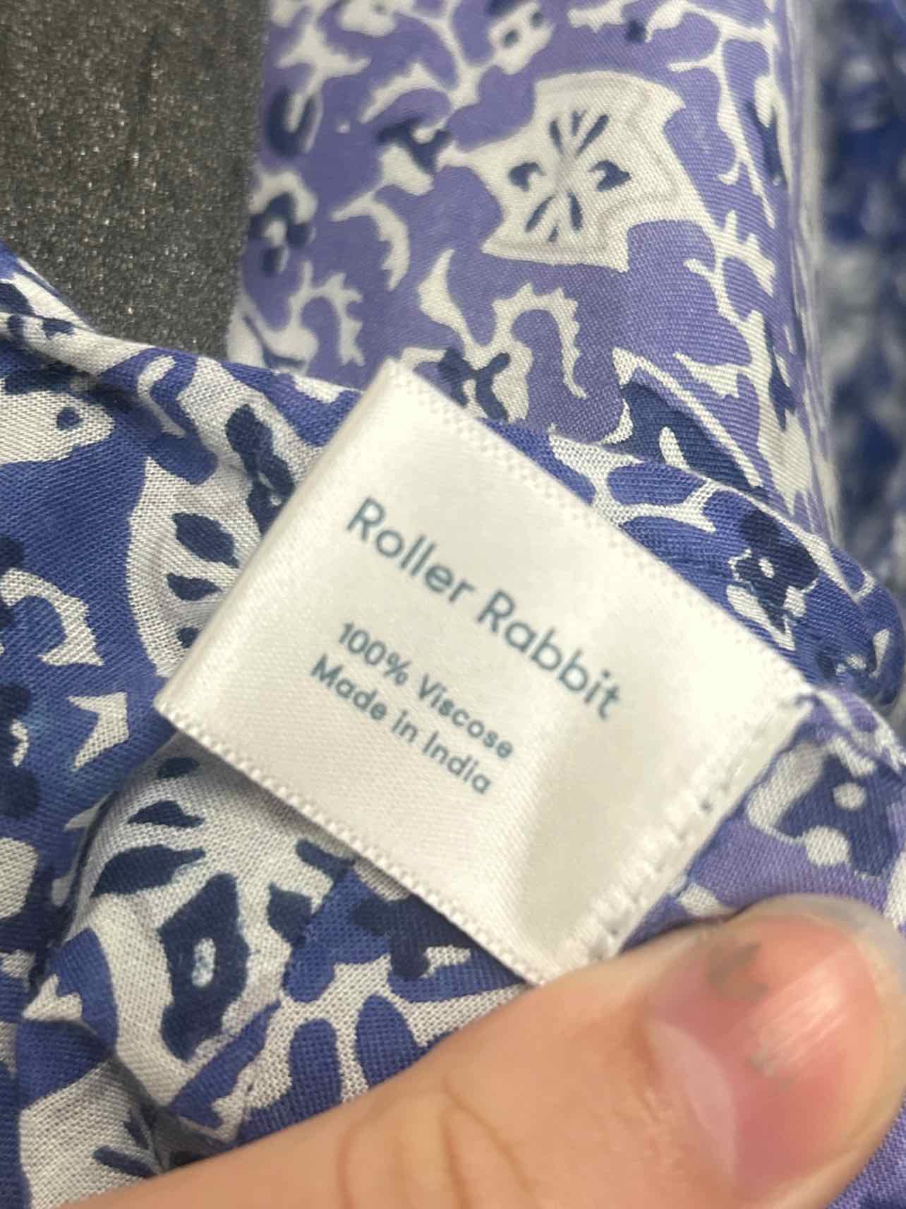 ROLLER RABBIT PRINT EMBRIDERY POM POM KAFTAN DRESS SIZE: XL