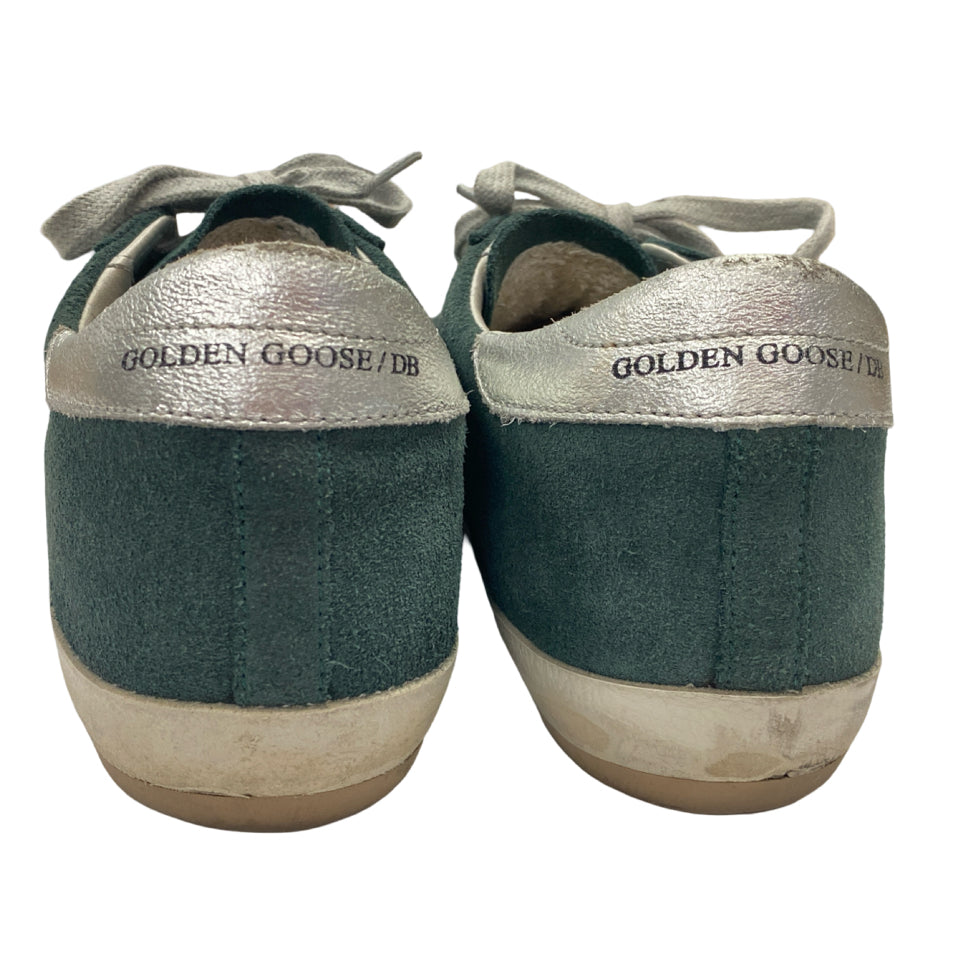 GOLDEN GOOSE SUPERSTAR SUEDE TEAL GREEN SIZE 38