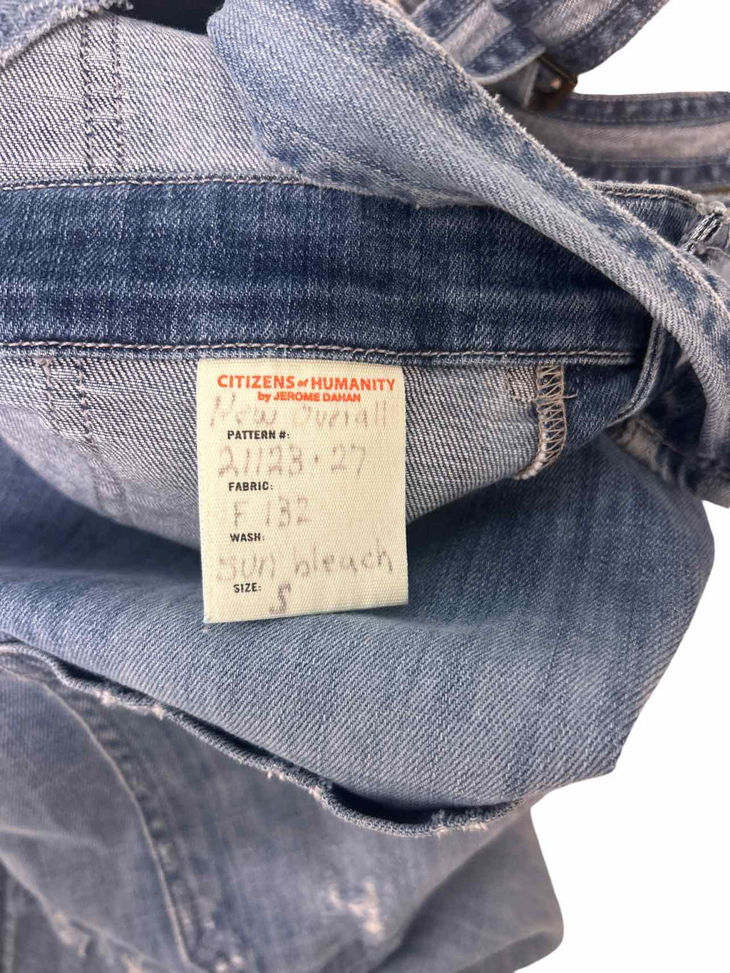 ANTHROPOLOGIE CITIZENS OF HUMANITY AUDREY DISTRESSED DENIM OVERALLS  SIZE: S