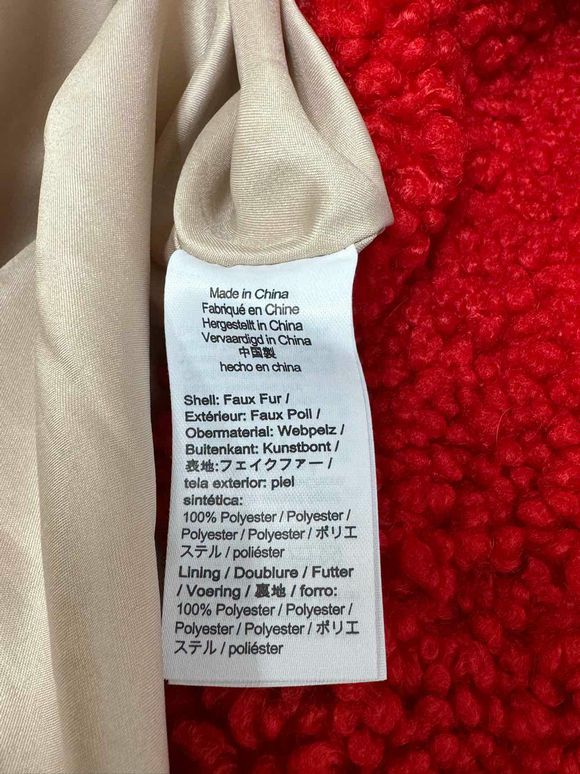 JCREW NWOT! TEDDY SHERPA LADY COAT IN HOLIDAY RED SIZE XSP