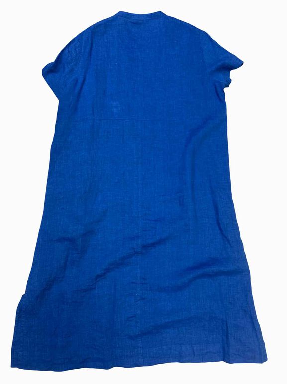 POETRY BUTTON THROUGH LINEN MAXI DRESS SIZE: 2X