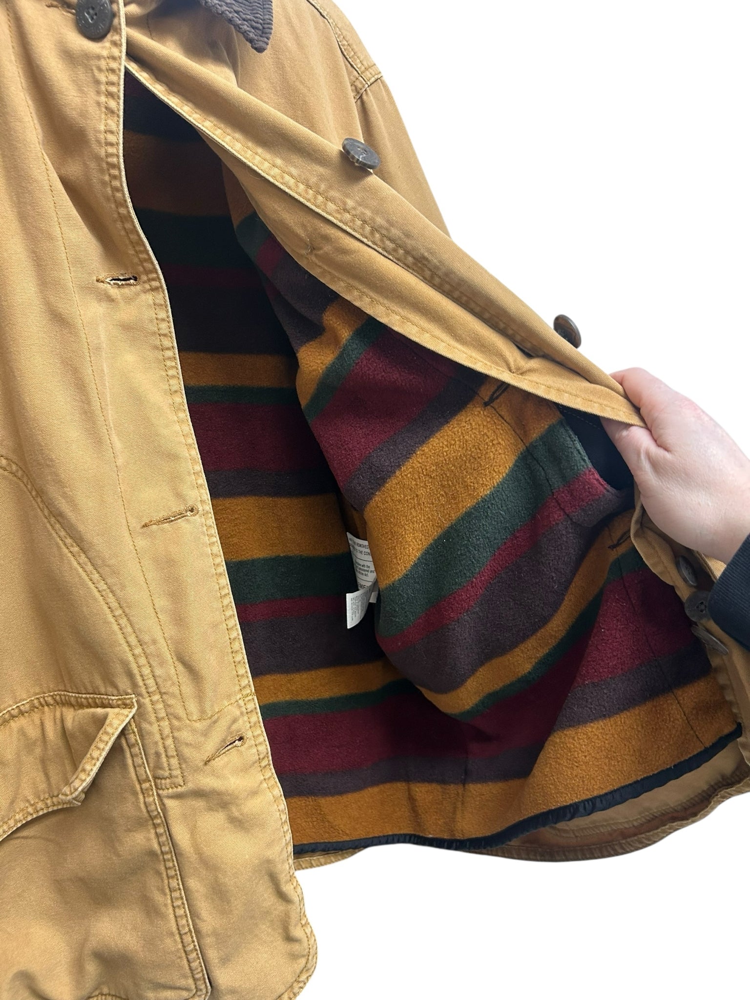 VINTAGE WOOLRICH SADDLE BARN CHORE JACKET FLEECE LINED SIZE XL