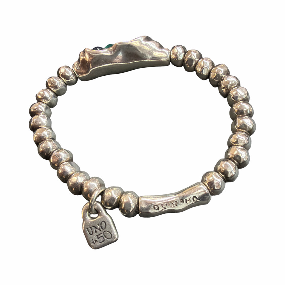 UNO DE 50 STRETCH SAHARA SILVER PLATED BRACELET