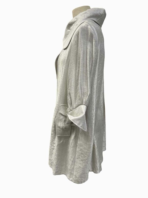 DAMEE INC. ROSIE SHIMMER SWING JACKET SIZE: L