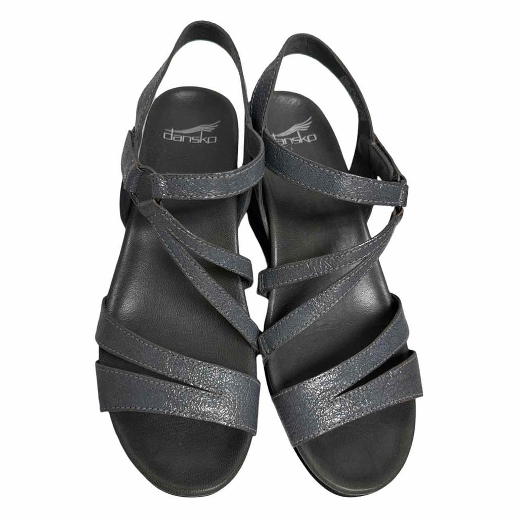 DANSKO ADDYSON METALLIC WEDGE METALLIC SANDAL SIZE 39