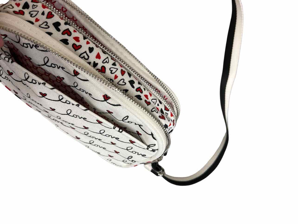 BRIGHTON LOVE SCROLL CROSSBODY RED/BLACK/WHITE