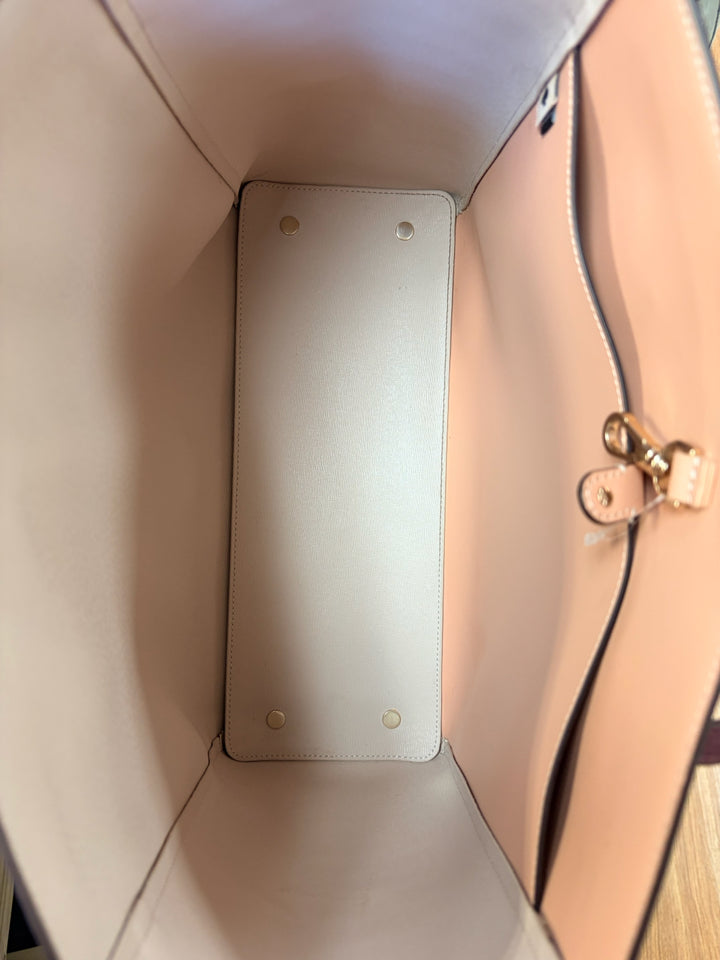 KATE SPADE KNOTT LARGE PEBBLED LEATHER TOTE IN GRENACHE