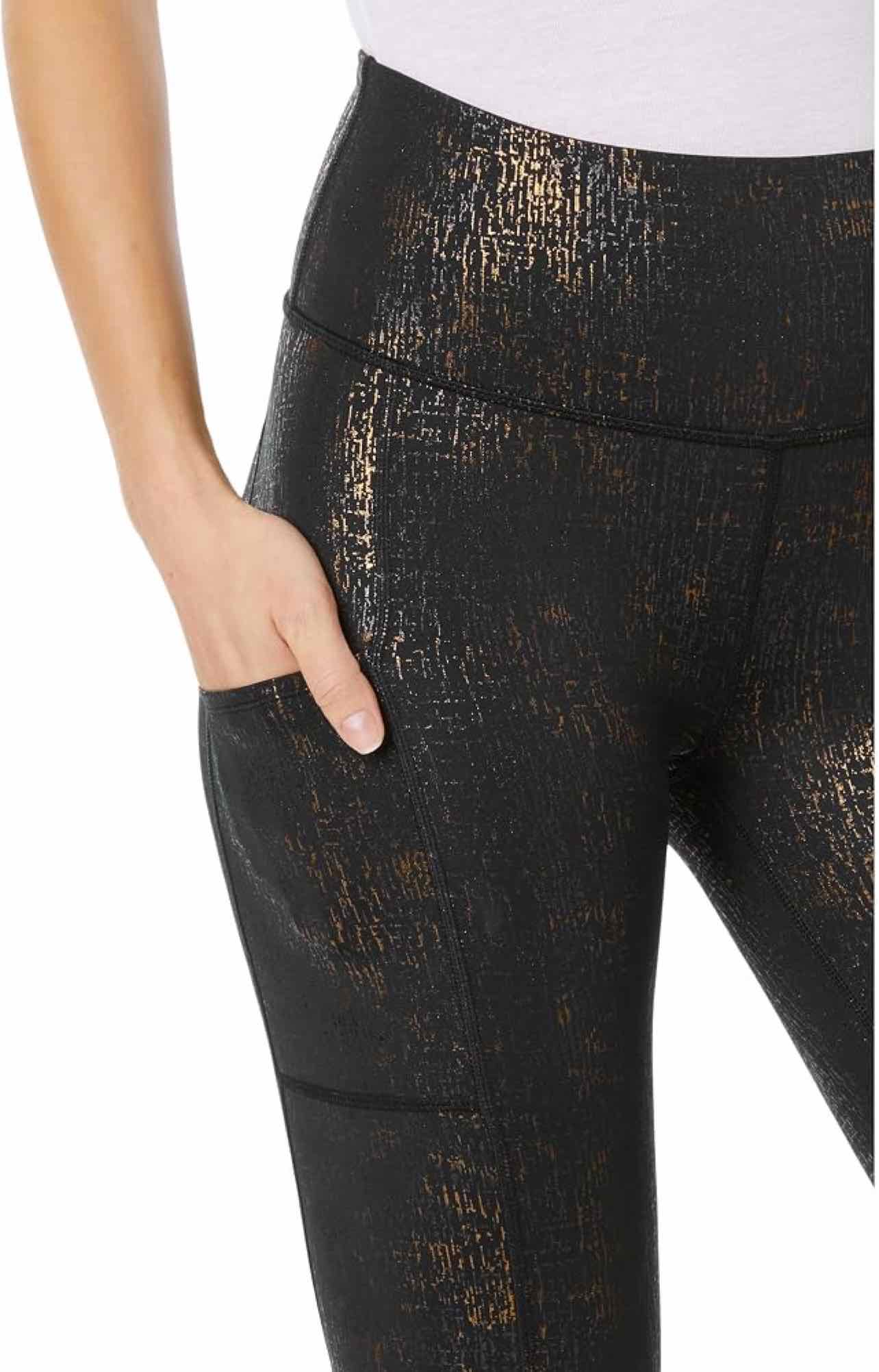 LILLY PULITZER LUXLETIC CORSO METALLIC SHIMMER LEGGING SIZE: L