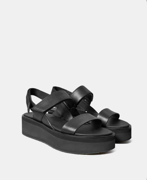 EVERLANE THE LEATHER PLATFORM SANDAL BLACK 9