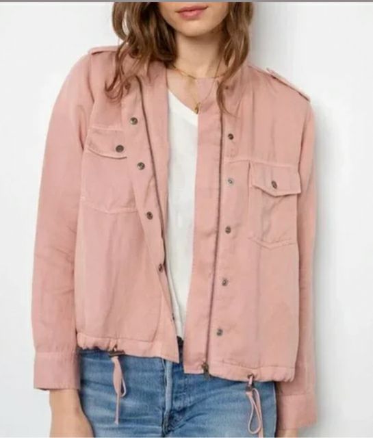 RAILS COLLINS LYOCELL BLEND UTILITY BLUSH JACKET SIZE S