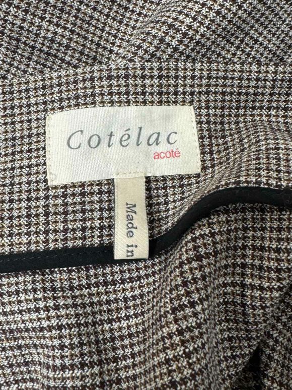 COTELAC VISCOSE BLEND MID BROWN SKIRT BUTTON UP SIZE 0