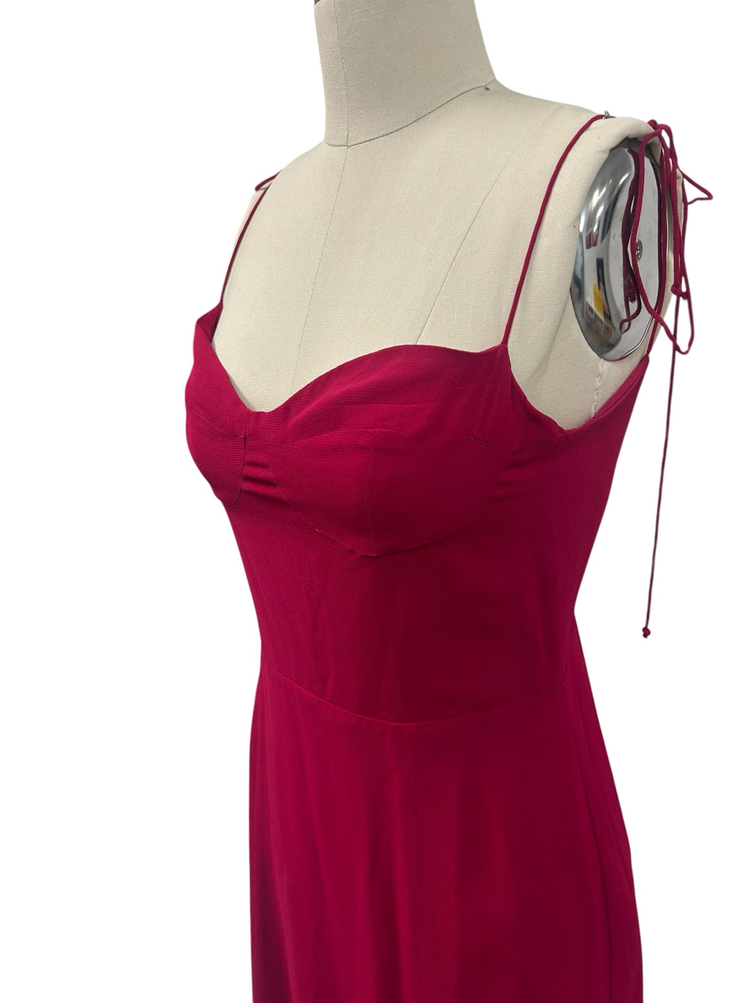 REFORMATION JULIETTE VISCOSE STRAPPY SWEETHEART MIDI DRESS SIZE 8