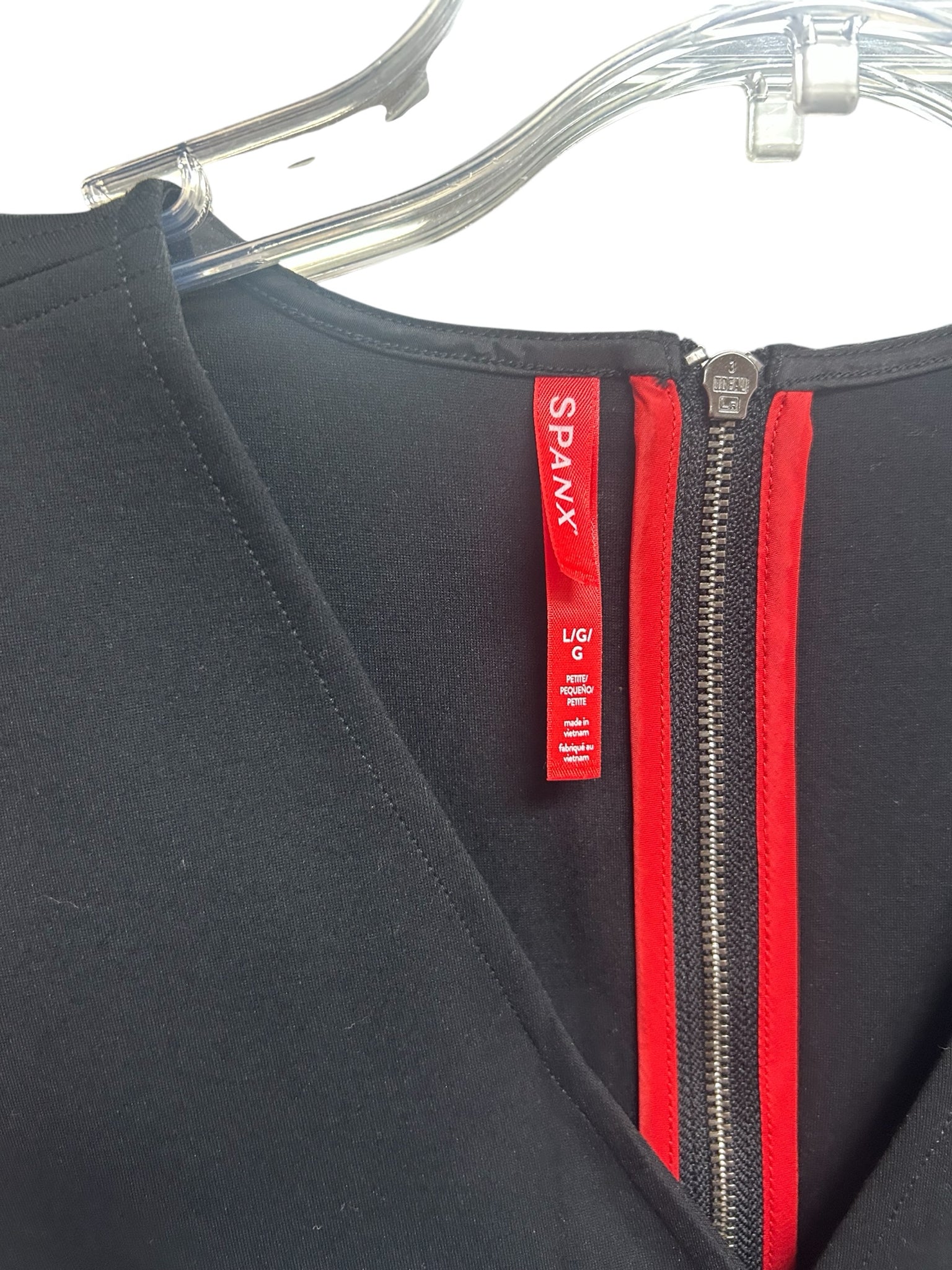 NWT SPANX CLASSIC SLEEVELESS JUMPSUIT BLACK WIDE LEG SIZE LARGE