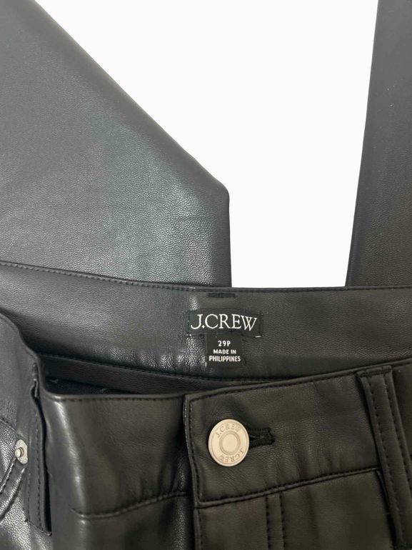 JCREW SLIM WIDE LEG FAUX LEATHER PANT SIZE: 29P
