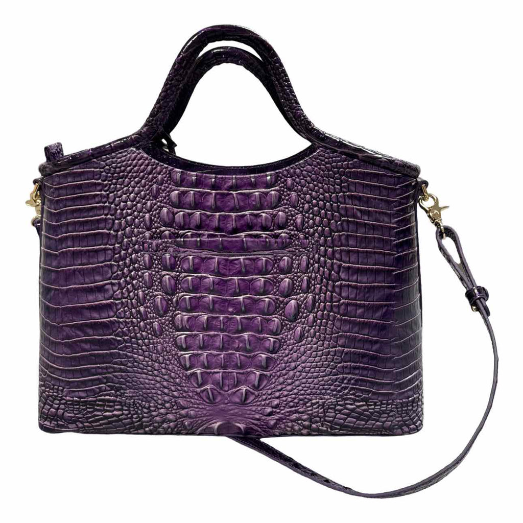 BRAHMIN ELAINE ULTRAVIOLET OMBRE MELBOURNE SATCHEL COLOR PURPLE