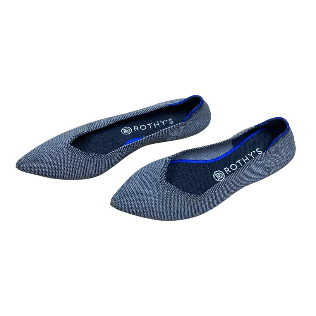 ROTHY'S GRAY POINTED TOE FLATS SIZE 10