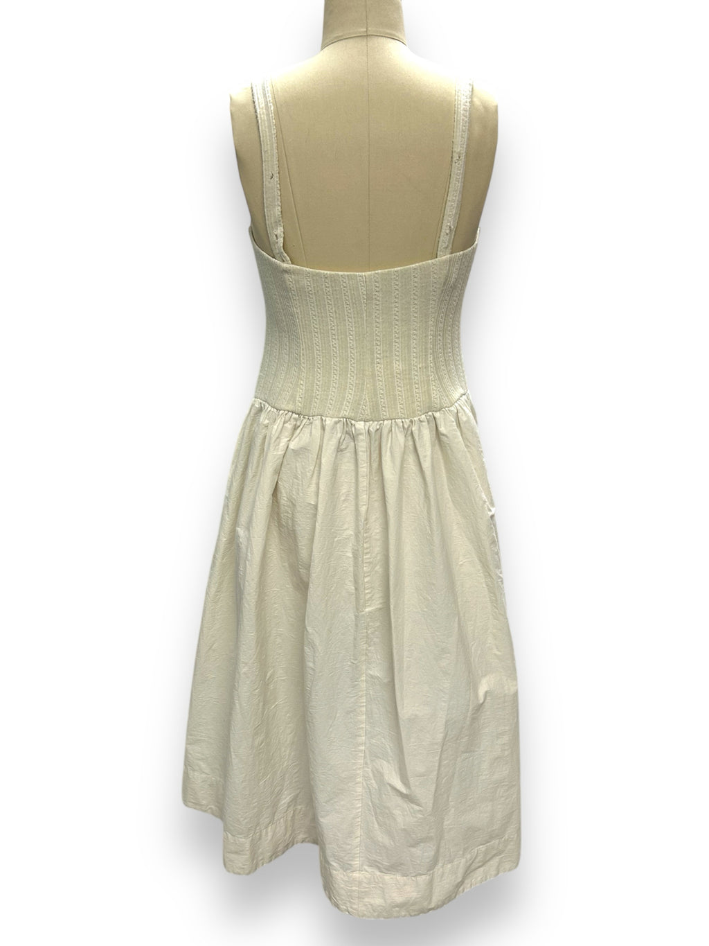 FOR LOVE AND LEMONS BILLIE MIDI IVORY DROP WAIST  DRESS SIZE LARGE