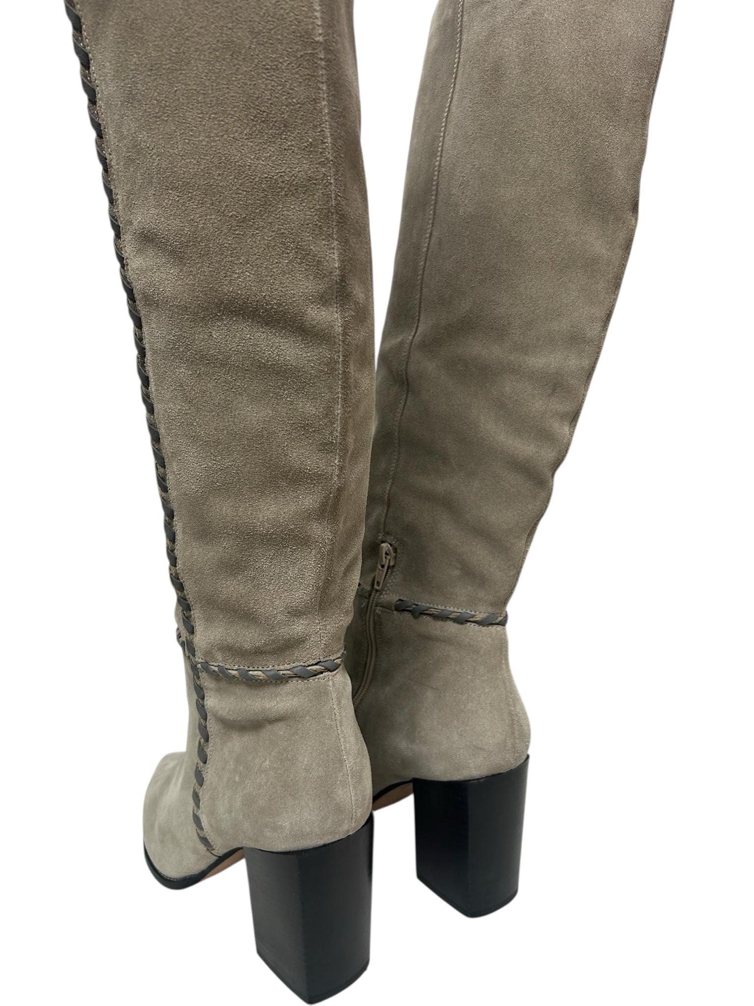 FREE PEOPLE WHIPSTITCH RILEY TALL BOOT GRAY SUEDE SIZE 41