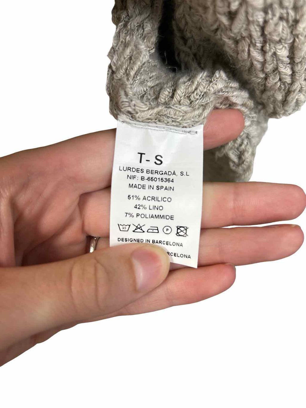 LURDES BERGADA ASYMMETRIC KNIT CARDIGAN SIZE: S