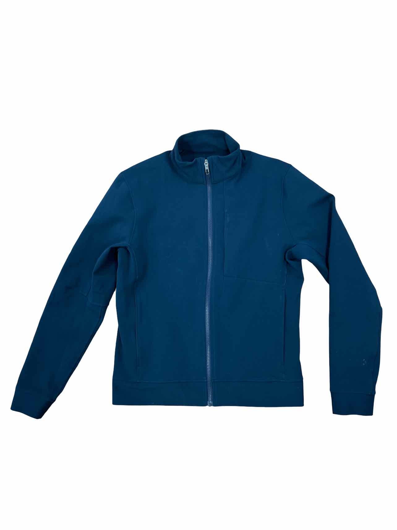 LULULEMON MEN'S FULL ZIP SOJOURN JACKET TRUE NAVY SIZE: M