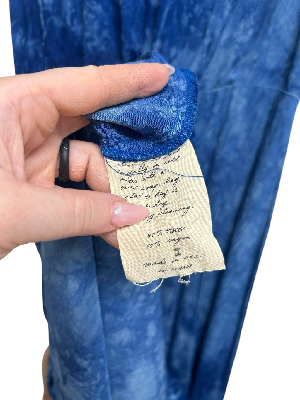 RAQUEL ALLEGRA FRIDA BLUE TIE DYE TANK DRESS SIZE 0
