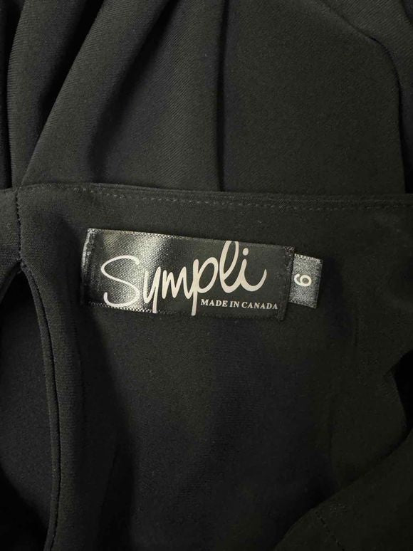 SYMPLI GO TO TUNIC RAIN DROP BLACK CUT OUT SIZE 6