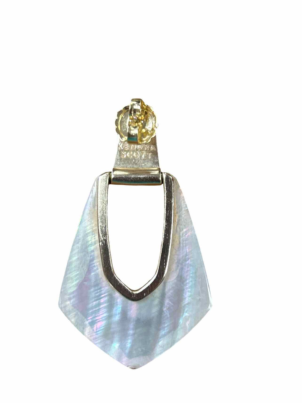 KENDRA SCOTT DIDI ABALONE ROSE GOLD STATEMENT EARRING