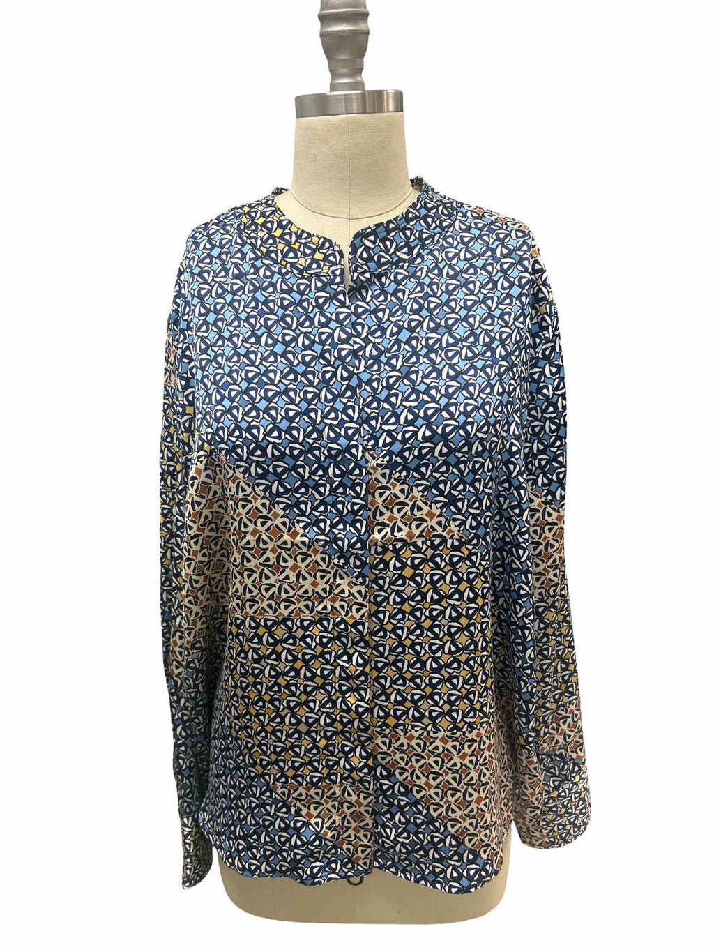 NIC+ZOE MONOGRAM MIX PRINT BLOUSE SIZE: XL