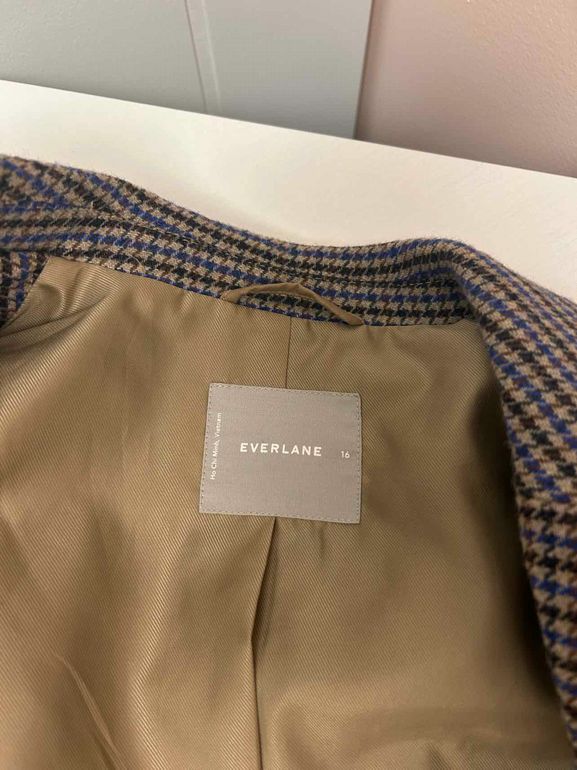 EVERLANE Size 16 BLUE/BROWN WJACKET