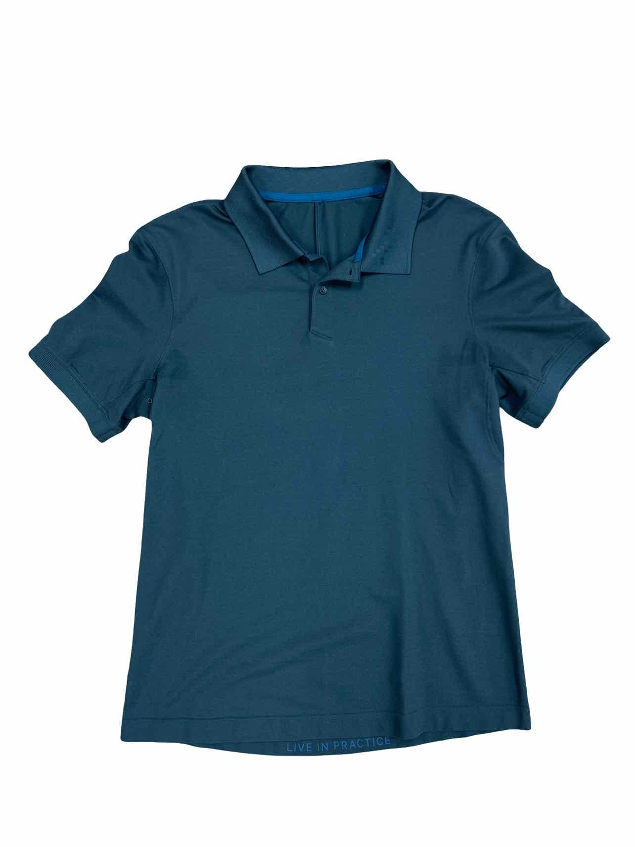 LULULEMON TECH PIQUE POLO OBSIDIAN SIZE: M