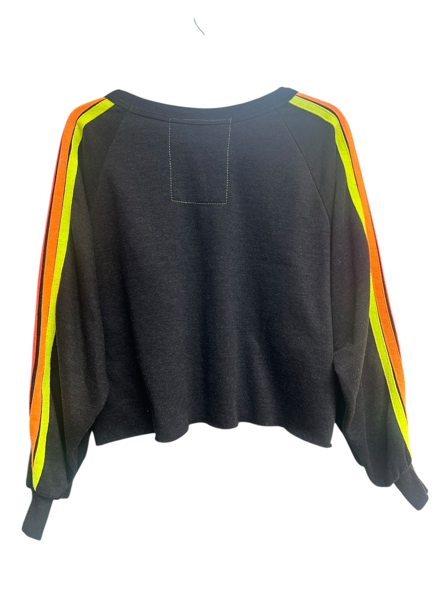 AVIATOR NATION CHARCOAL GRAY BOLT CROPPED SWEATSHIRT SIZE X LARGE