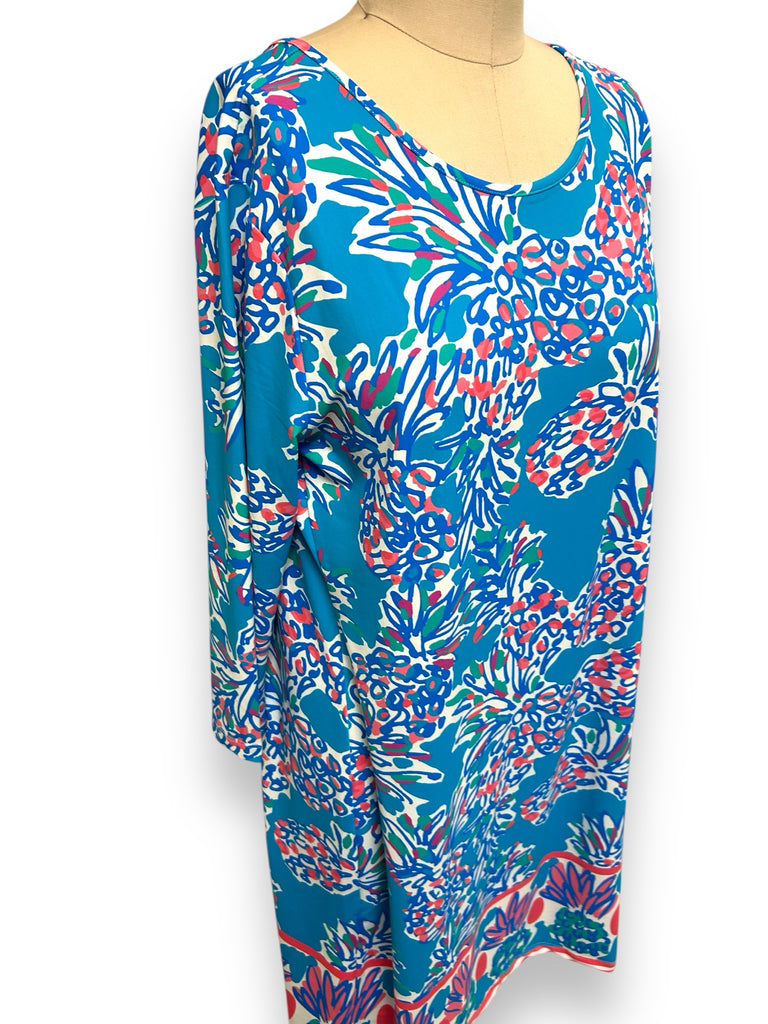 JEANNE PIERRE KLIFA DAPHNE PINEAPPLE UPF50 DRESS SIZE XL
