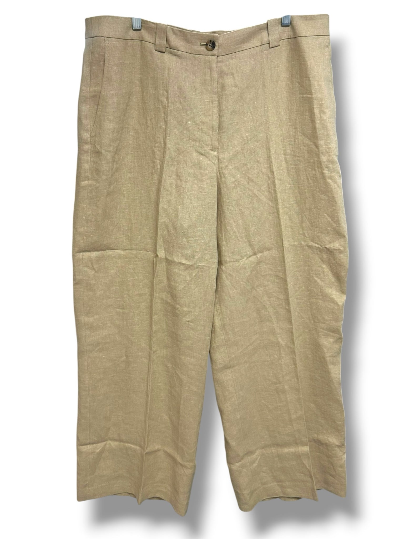 NEW WITH TAGS BODEN WESTBOURNE LINEN TAN TROUSER PANTS SIZE 16/18