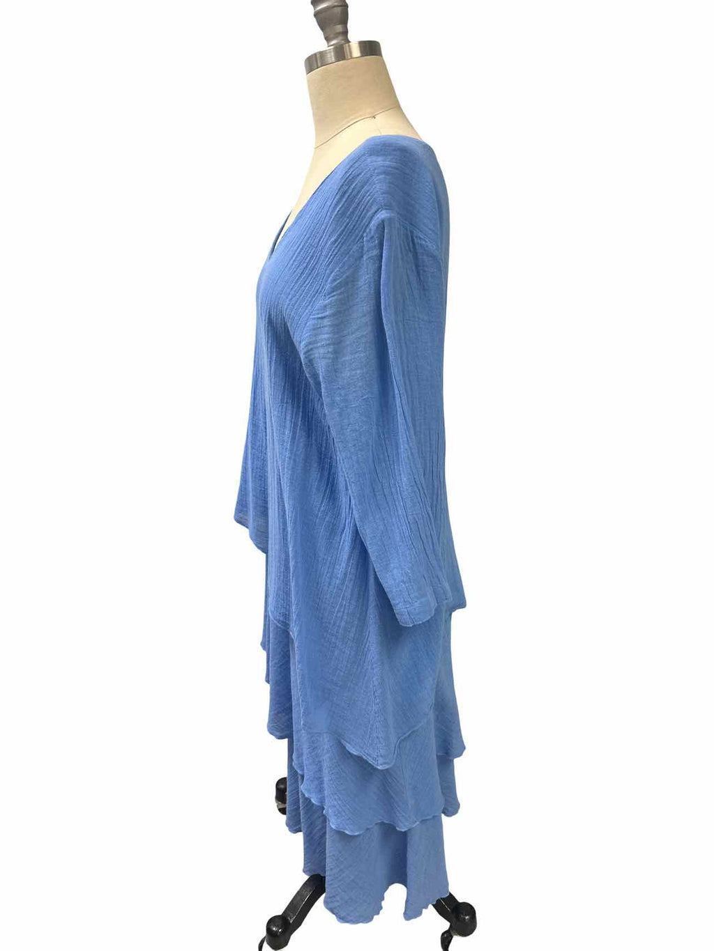 COLOR ME COTTON NWT GAUZE LAYERED LAGENLOOK MIDI DRESS SIZE: M