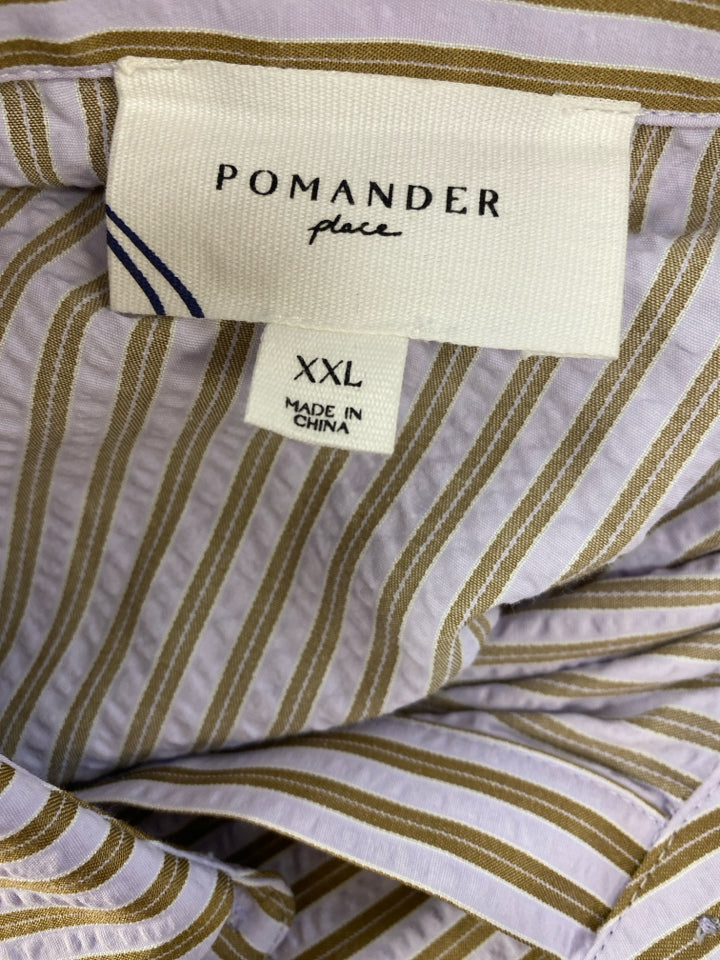 TUCKERNUCK POMANDER PLACE LILAC STRIPE SEERSUCKER GRIFFIN DRESS XXL