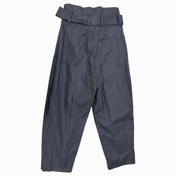 COS BELTED PAPERBAG TAPERED BLACK TROUSER SIZE 2