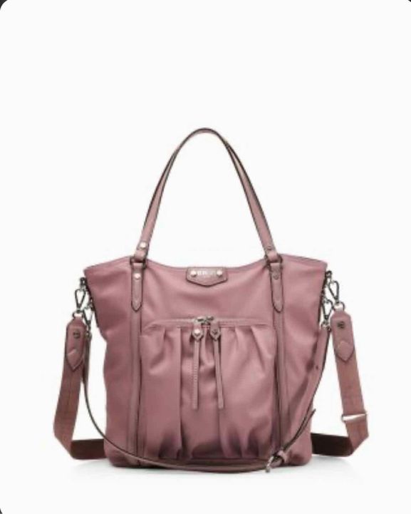 MZ WALLACE NWT LARGE NIKKI LEATHER TRIMMED TOTE IN DUSTY ROSE