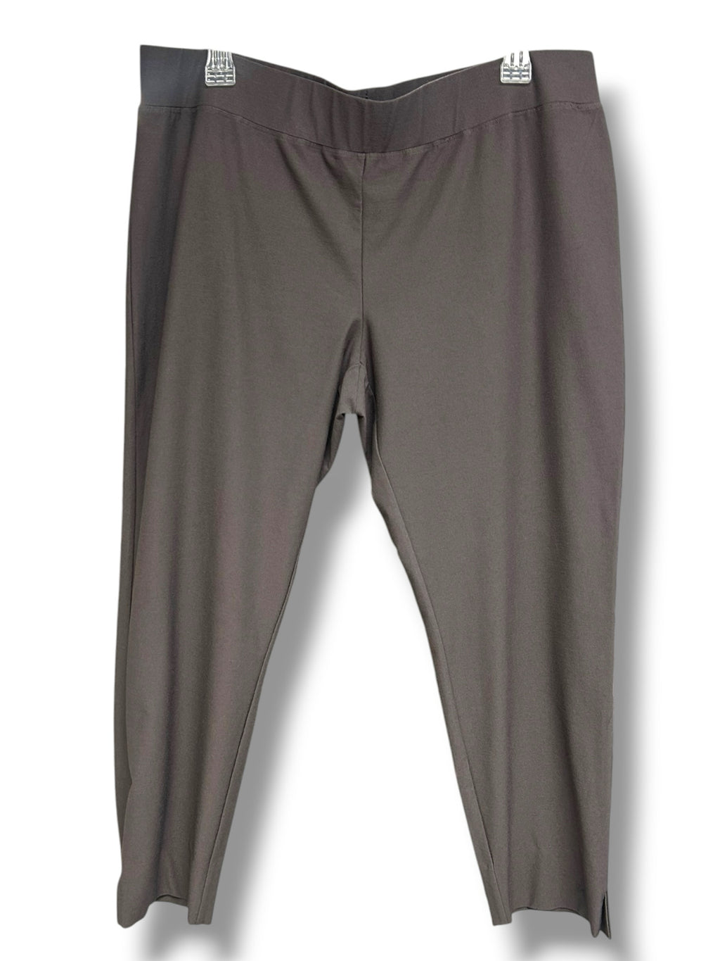NWT EILEEN FISHER WASHABLE STRETCH CREPE PULL ON RYE PANTS SIZE LARGE