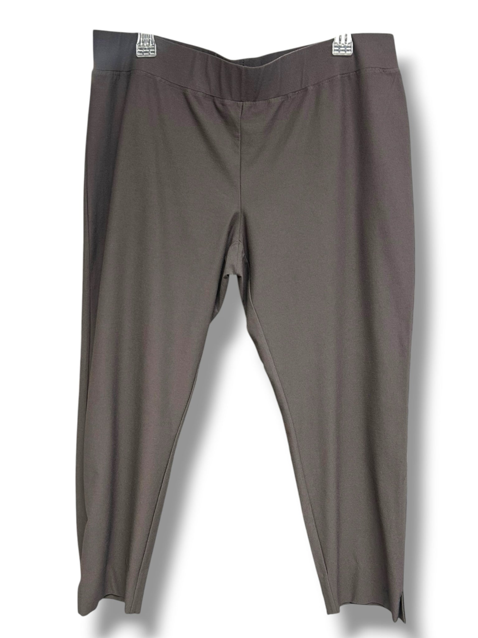 NWT EILEEN FISHER WASHABLE STRETCH CREPE PULL ON RYE PANTS SIZE LARGE