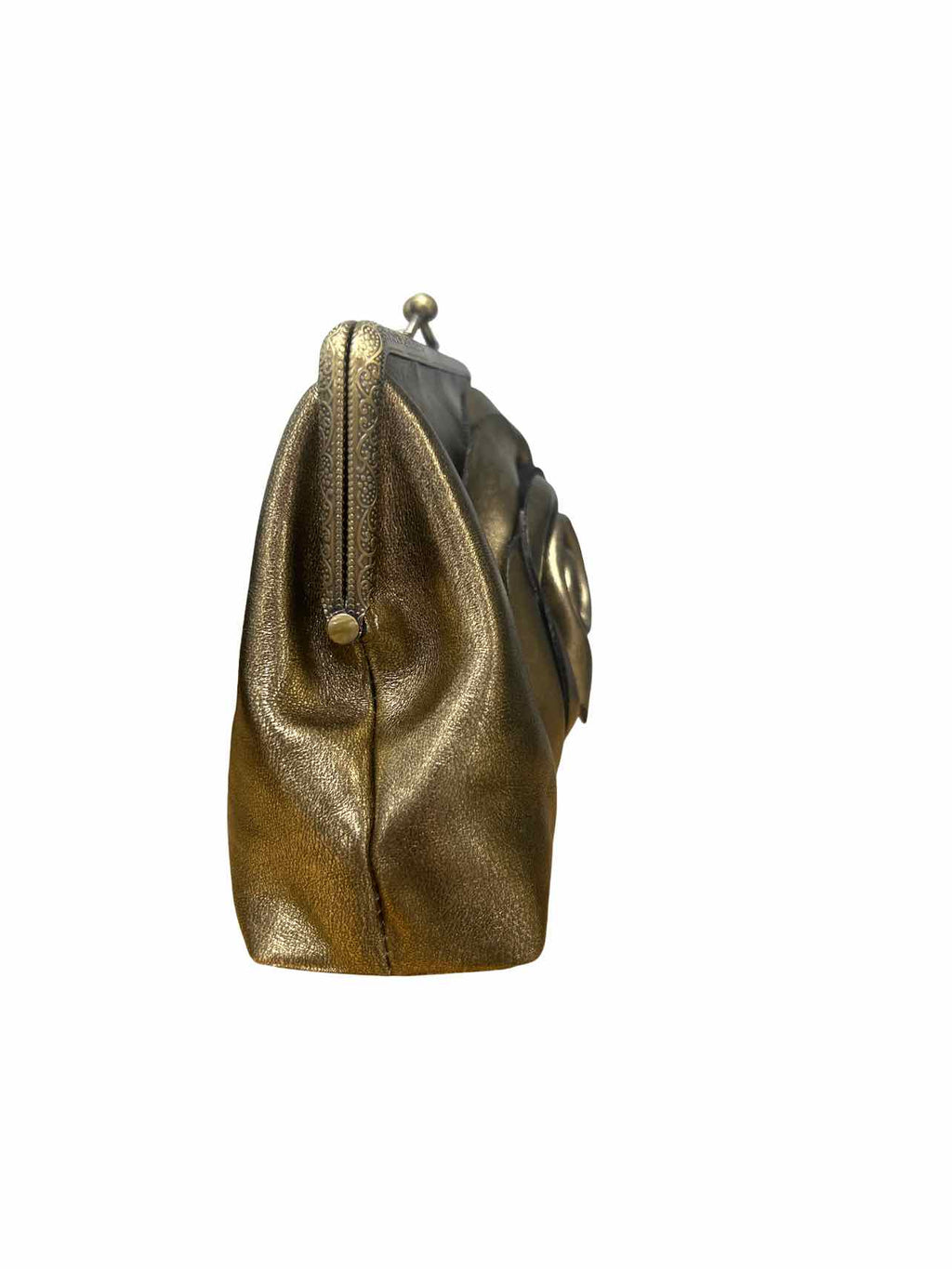 PATRICIA NASH NWT BORRIANA GOLD ROSE FRAME CROSSBODY
