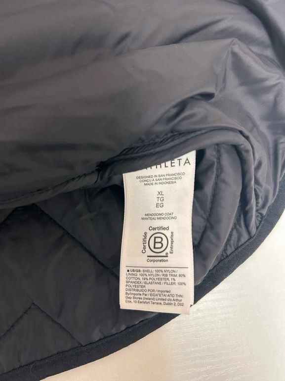 ATHLETA MENDOCINO QUILTED JACKET SIZE: XL