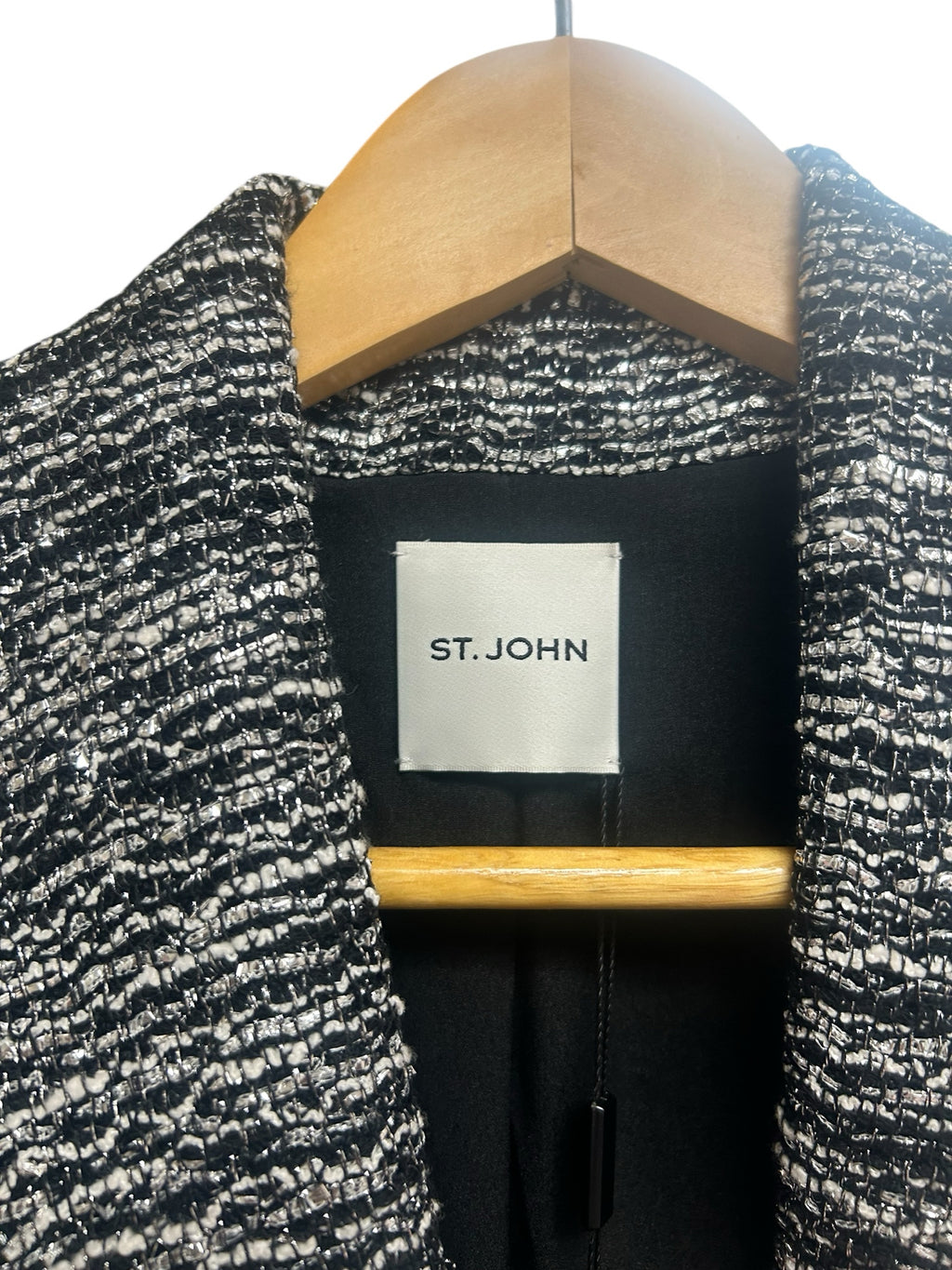 NWT ST JOHN CRYSTAL BUTTON METALLIC KNIT JACKET FALL 2022 SIZE 8