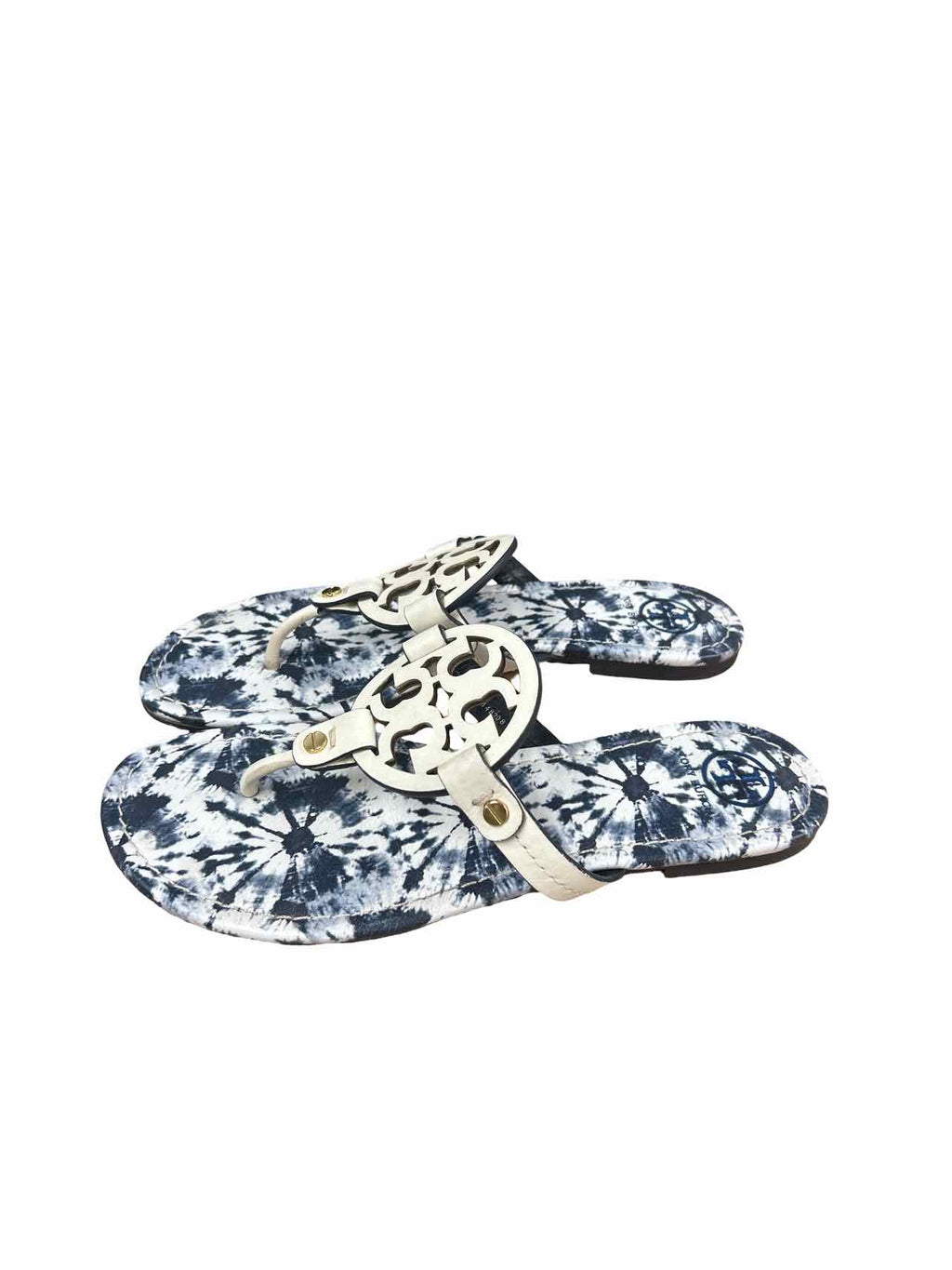 TORY BURCH LEATHER TYE-DYE MILLER SANDAL SIZE: 8.5