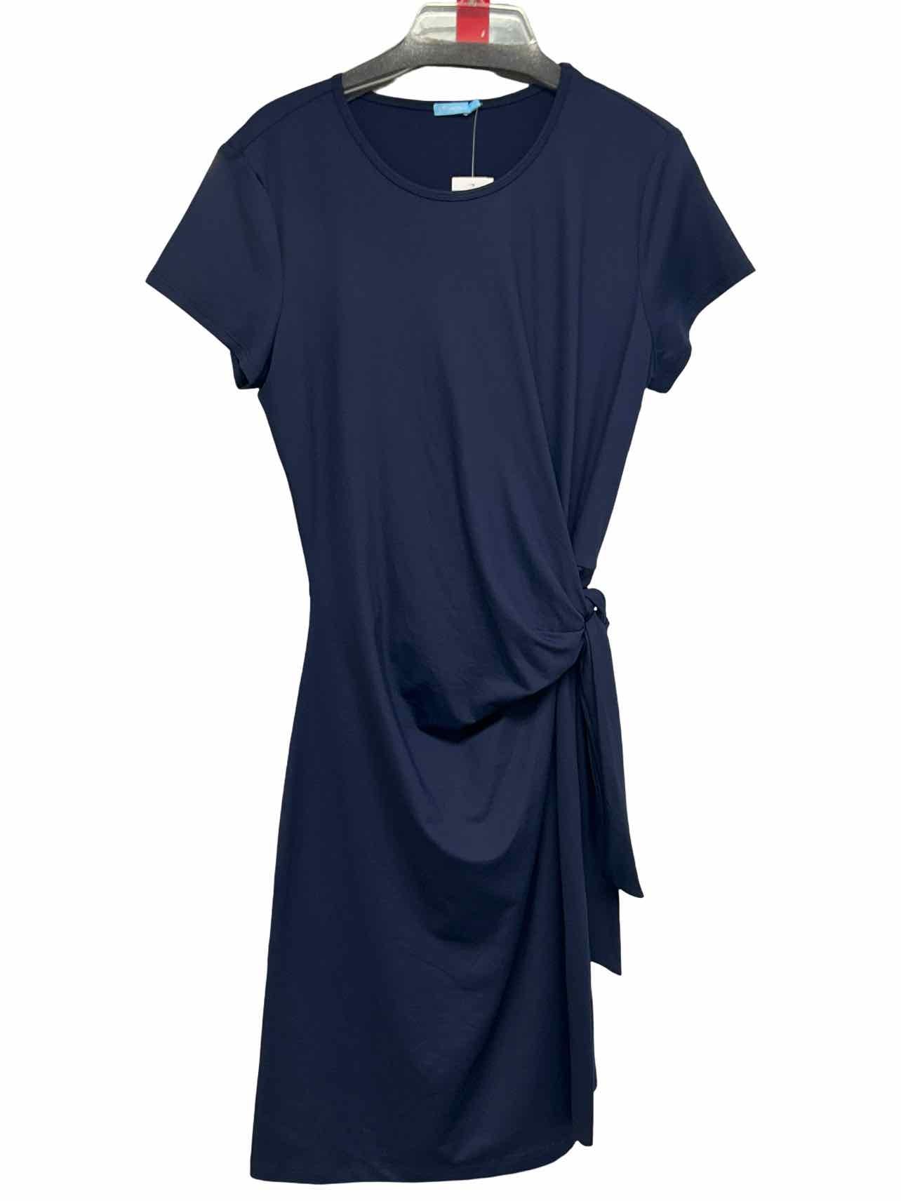 J MCLAUGHLIN NWT ELORA JERSEY SOLID FAUX WRAP DRESS SIZE: L