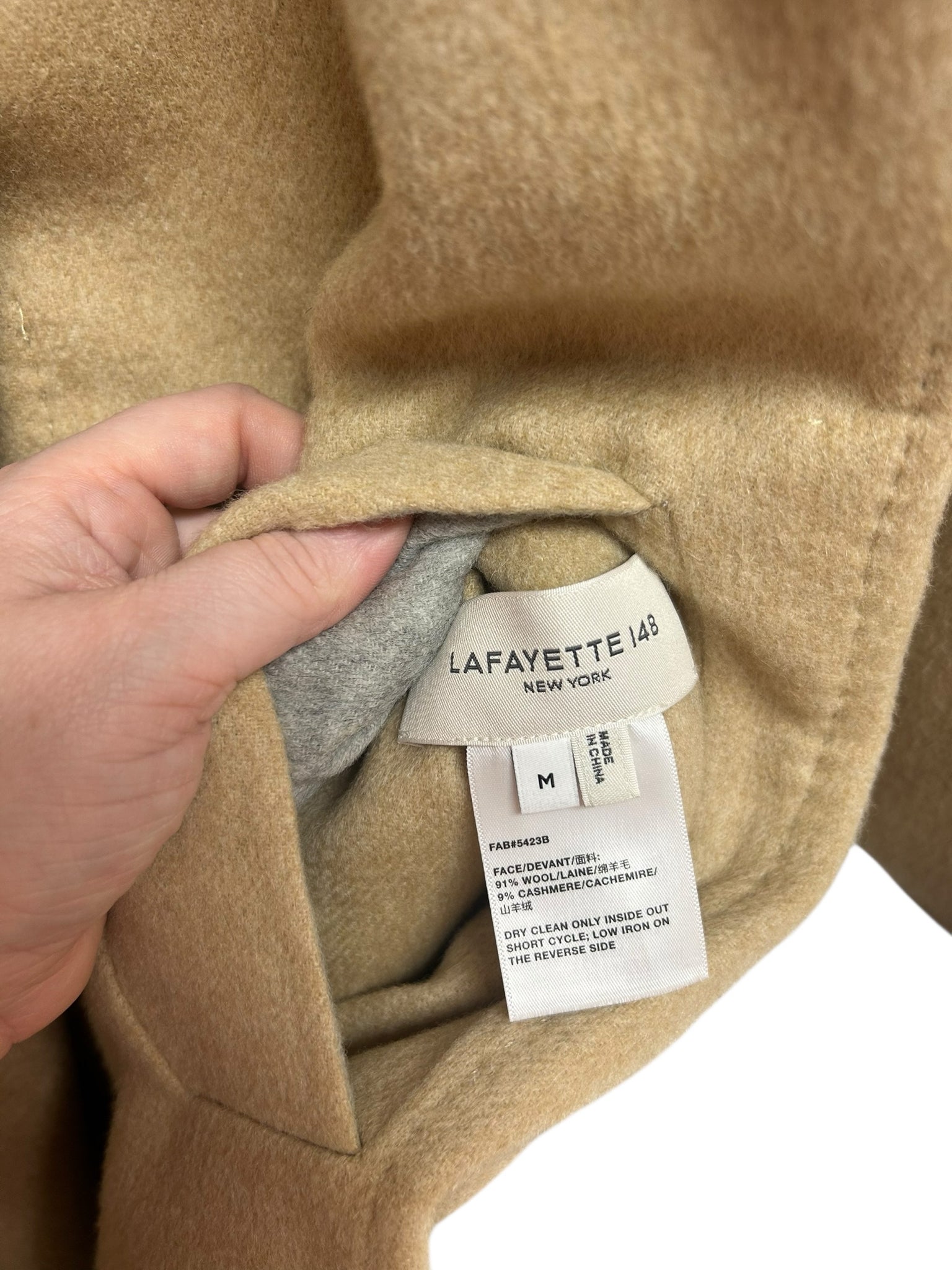 LAFAYETTE 148 REVERSIBLE WOOL AND CASHMERE LONG LENGTH SWEATER COAT SIZE MEDIUM