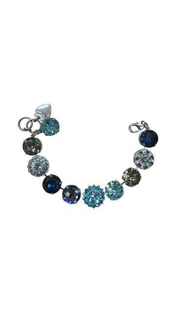 MARIANA SWAROVSKI CRYSTAL ROYAL BLUE AQUA TENNIS BRACELET