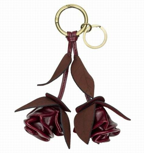 PATRICIA NASH NWT LEATHER LACED ROSE BAG CHARM