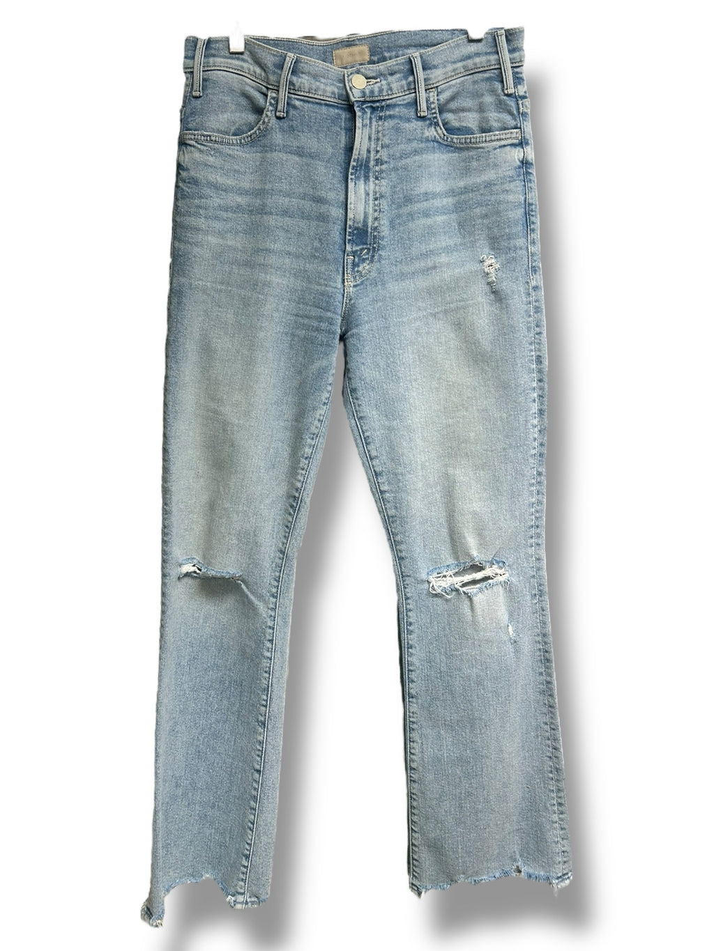 MOTHER THE HUSTLER ANKLE CHEW IN BY THE POOL LIGHT WASH SIZE 28